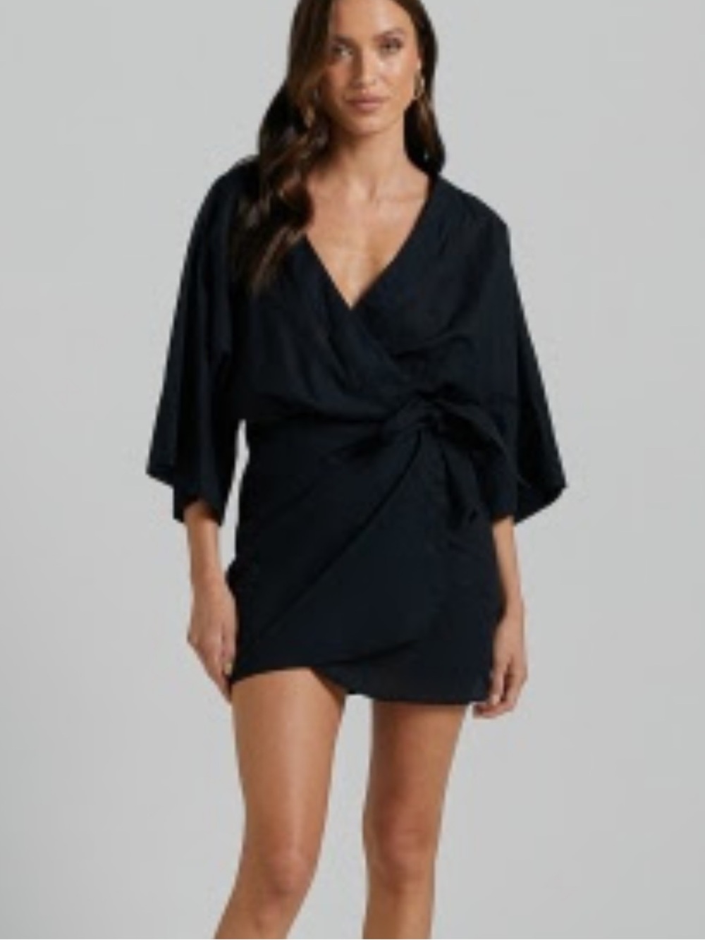 Showpo Black Wrap Mini Skirt with Tie Waist